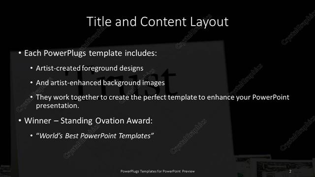 Title and Content presentation slide layout