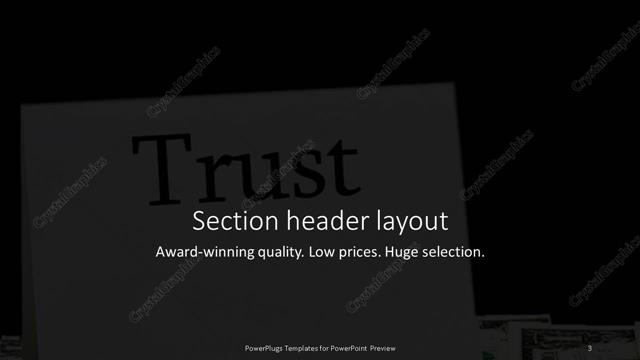 Section Header presentation slide layout