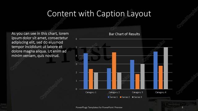 Content with Caption presentation slide layout