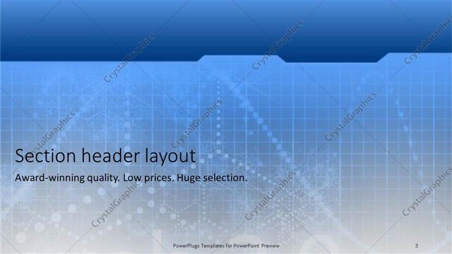 Section Header presentation slide layout