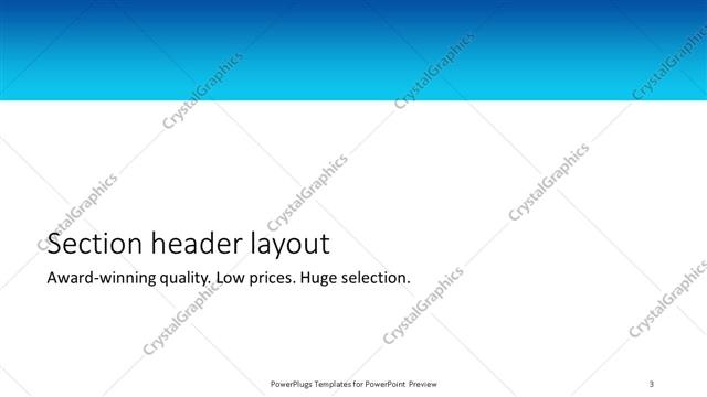 Section Header presentation slide layout