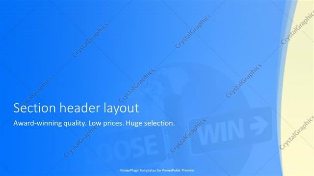 Section Header presentation slide layout