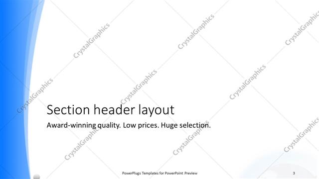Section Header presentation slide layout