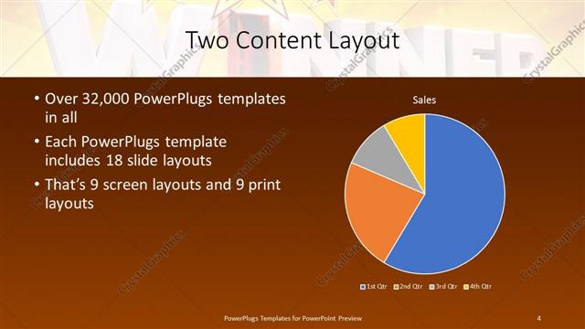 Two Content presentation slide layout