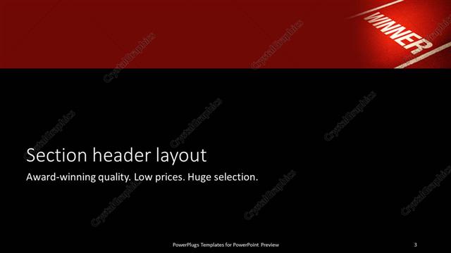 Section Header presentation slide layout