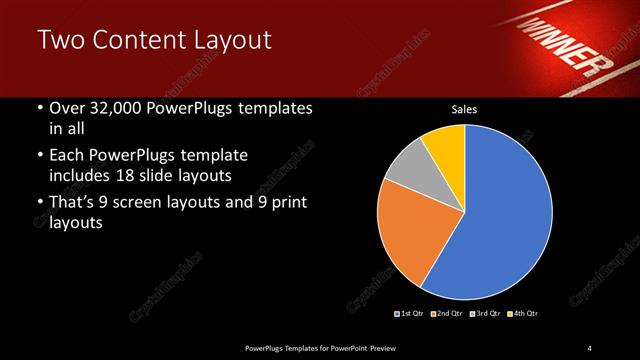 Two Content presentation slide layout