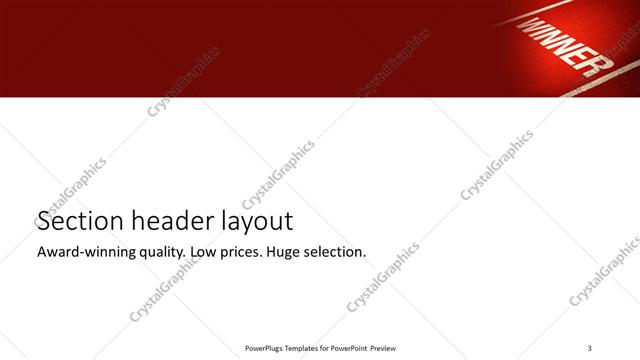 Section Header presentation slide layout