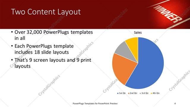 Two Content presentation slide layout