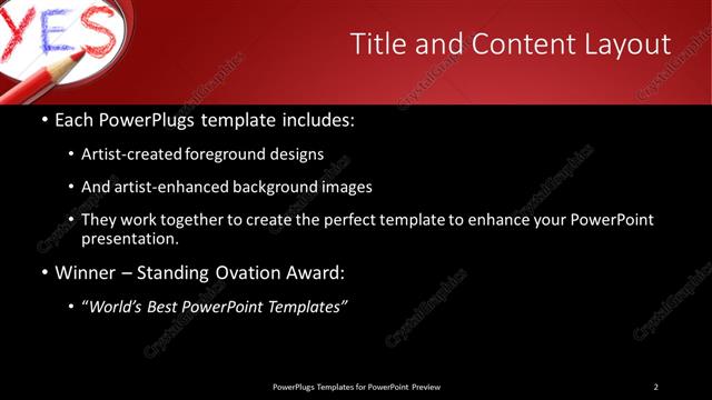 Title and Content presentation slide layout