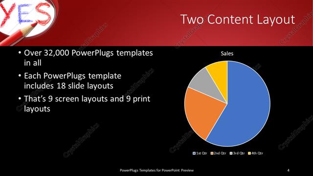 Two Content presentation slide layout