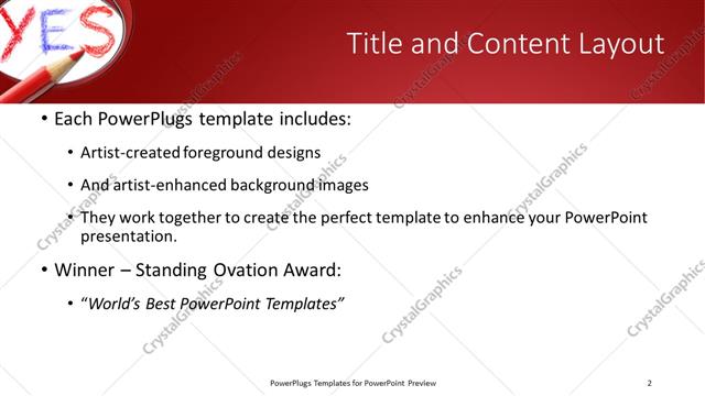 Title and Content presentation slide layout