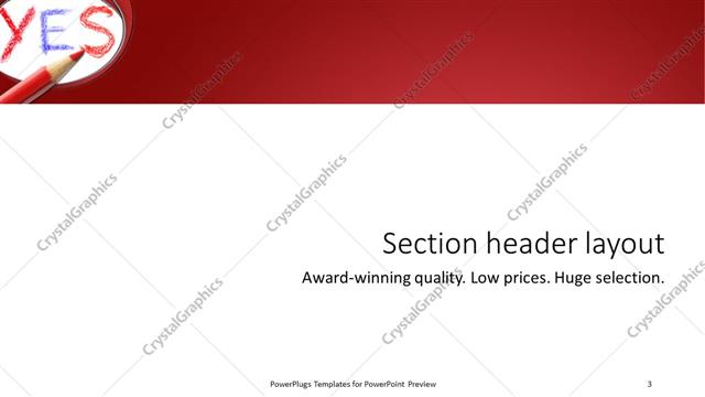 Section Header presentation slide layout