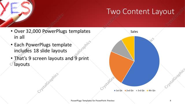 Two Content presentation slide layout