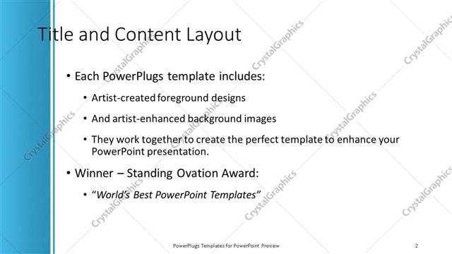 Title and Content presentation slide layout