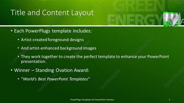Title and Content presentation slide layout