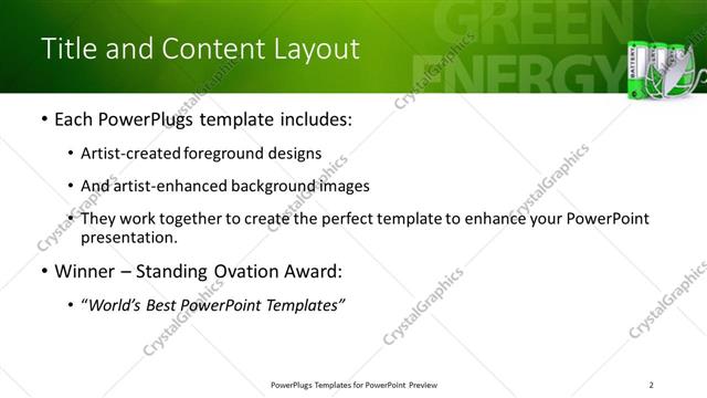 Title and Content presentation slide layout
