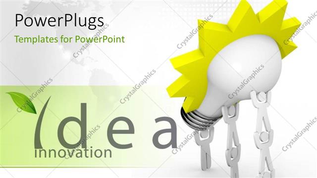  Presentation with bulb - The words idea innovation with a bulb