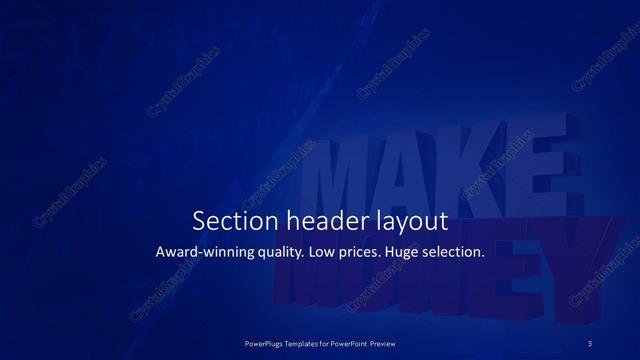 Section Header presentation slide layout
