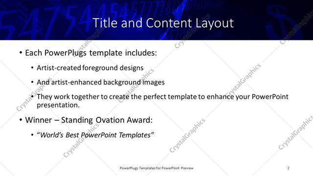 Title and Content presentation slide layout