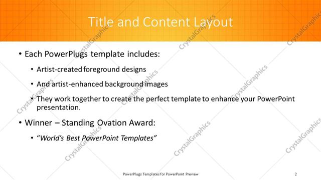 Title and Content presentation slide layout