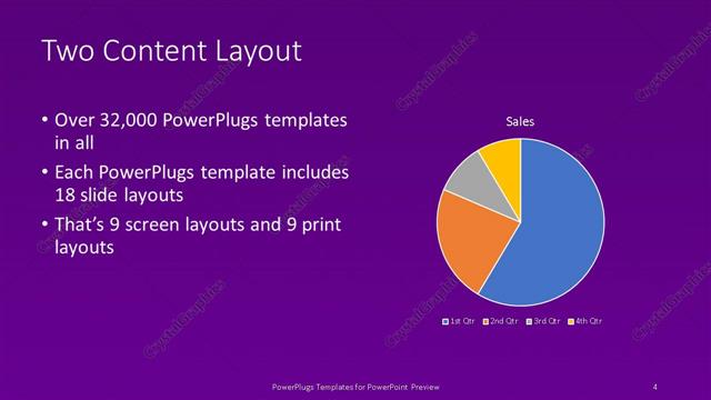 Two Content presentation slide layout
