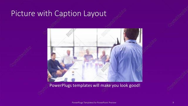 Picture with Caption presentation slide layout