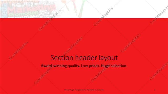 Section Header presentation slide layout