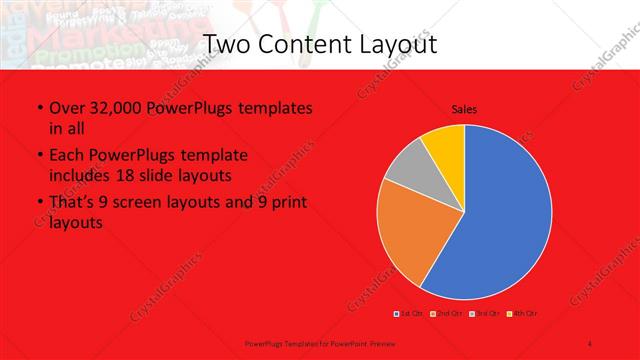 Two Content presentation slide layout
