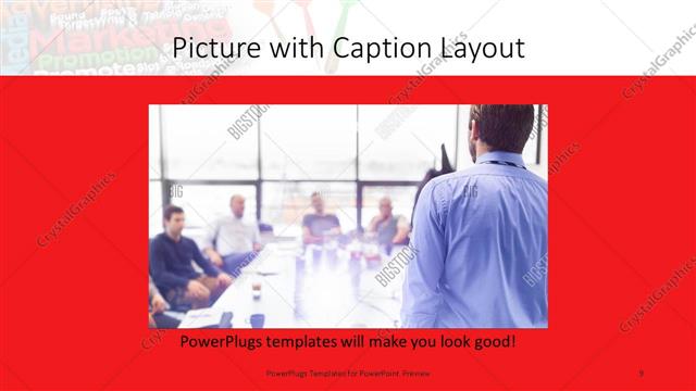 Picture with Caption presentation slide layout