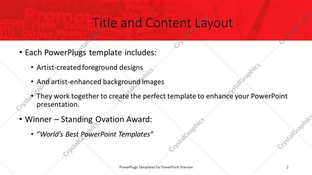 Title and Content presentation slide layout