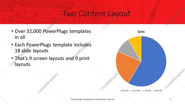 Two Content presentation slide layout