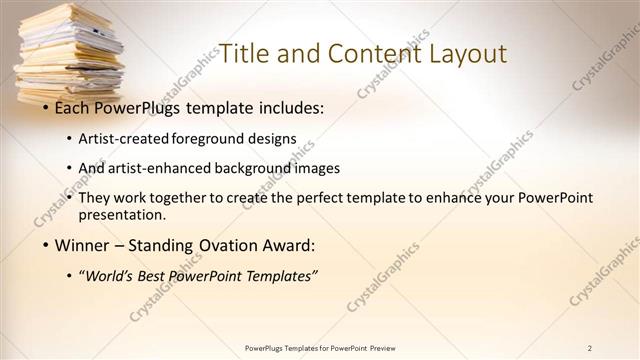 Title and Content presentation slide layout