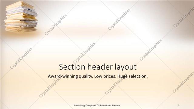 Section Header presentation slide layout