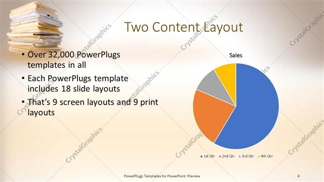 Two Content presentation slide layout