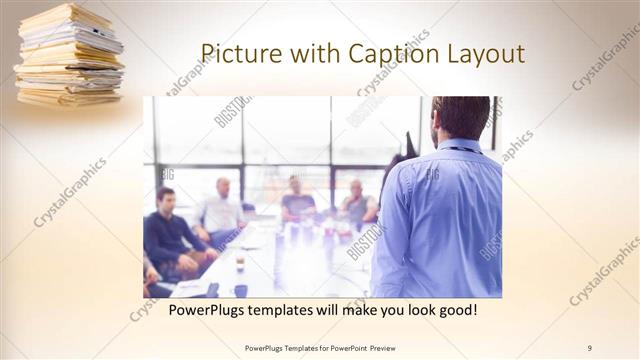 Picture with Caption presentation slide layout