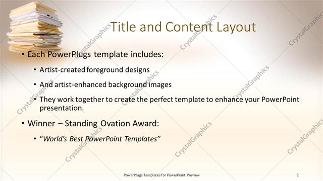 Title and Content presentation slide layout