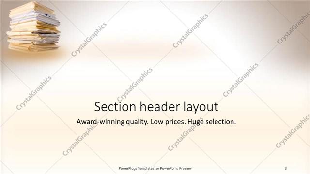 Section Header presentation slide layout