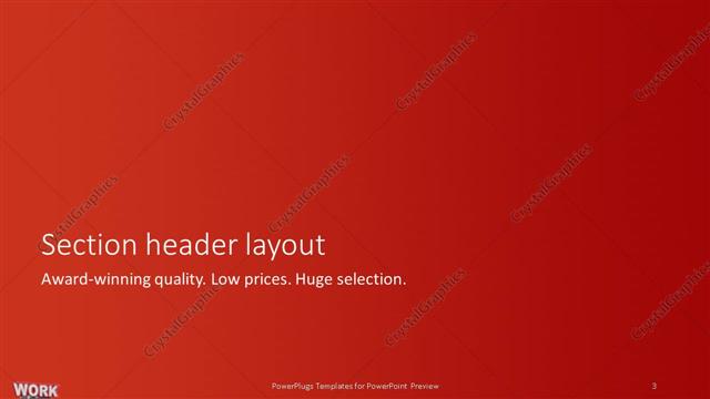 Section Header presentation slide layout