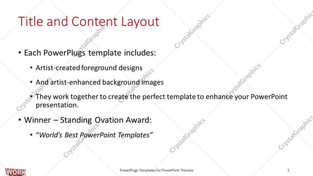 Title and Content presentation slide layout