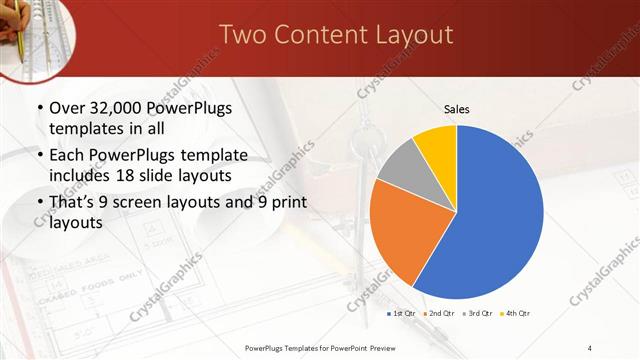 Two Content presentation slide layout
