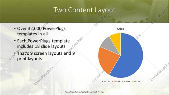 Two Content presentation slide layout