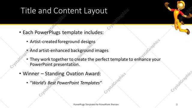 Title and Content presentation slide layout