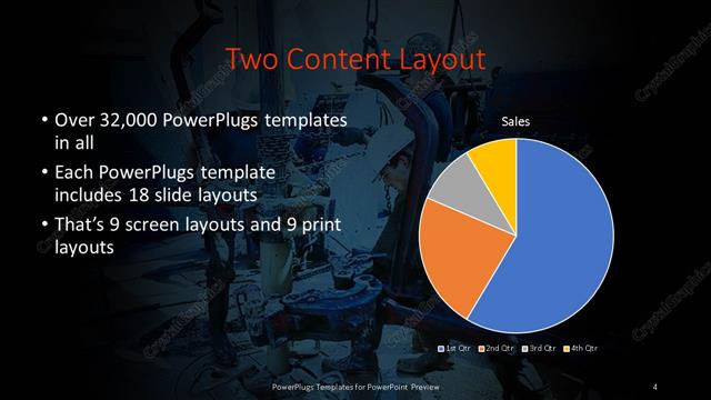 Two Content presentation slide layout