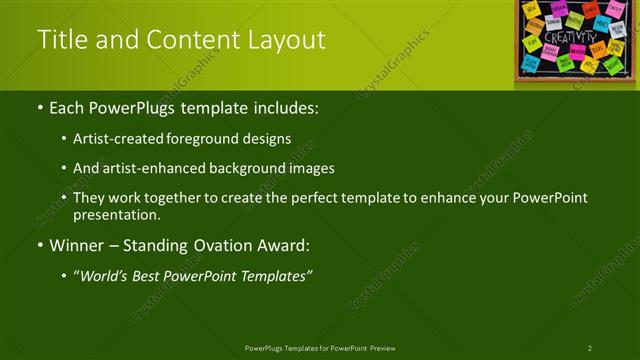 Title and Content presentation slide layout