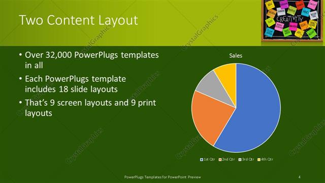 Two Content presentation slide layout
