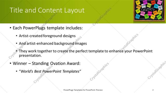 Title and Content presentation slide layout