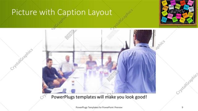 Picture with Caption presentation slide layout