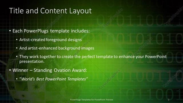 Title and Content presentation slide layout