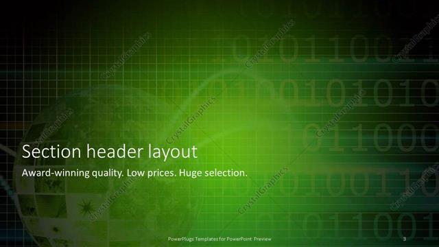 Section Header presentation slide layout