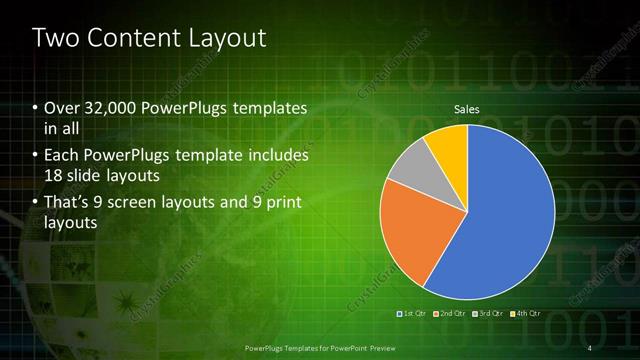 Two Content presentation slide layout